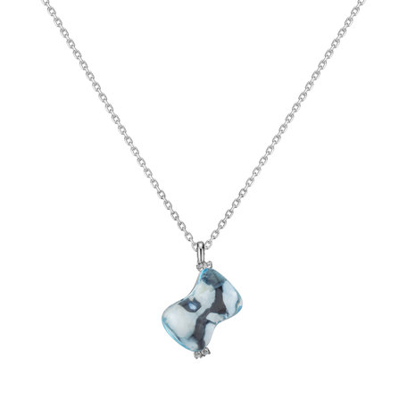 Diamond pendant with Topaz Auriga