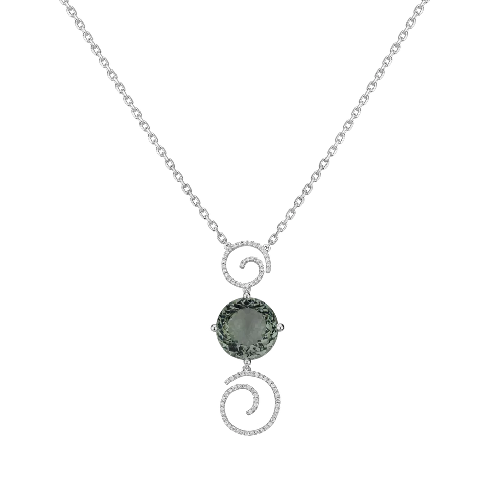 Diamond necklace with Amethyst Multimedia