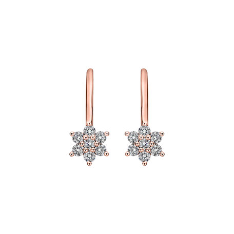 Diamond earrings Magic Snowflakes