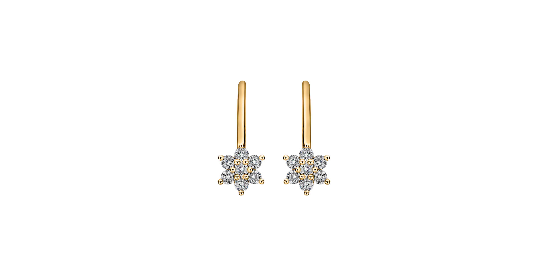 Diamond earrings Magic Snowflakes