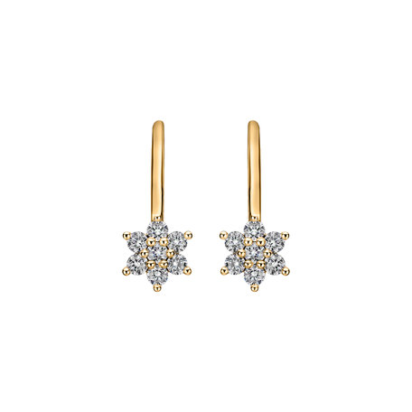 Diamond earrings Magic Snowflakes