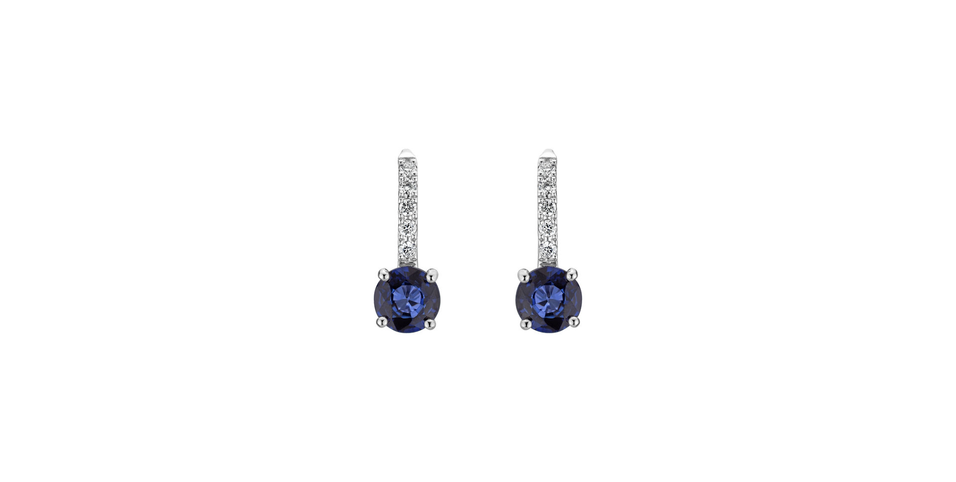 Diamond earrings with Sapphire Fairytale Gentility