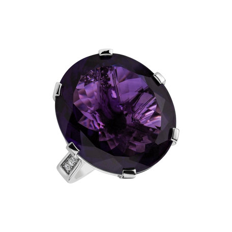 Diamond rings with Amethyst Fairytale Seraph