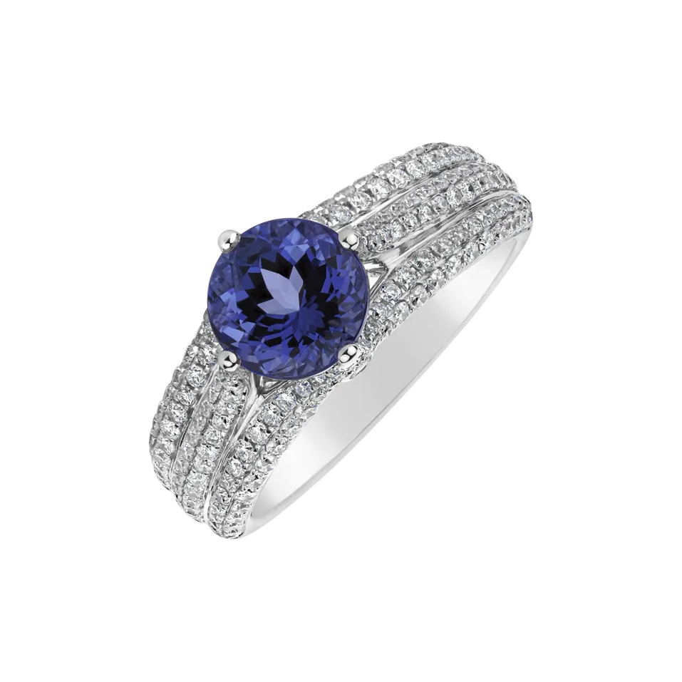 Diamond ring with Tanzanite Dream Gentility