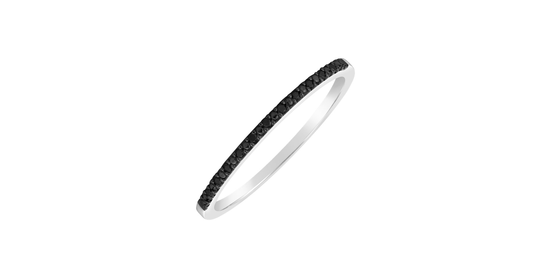 Ring with black diamonds Brilliant Line