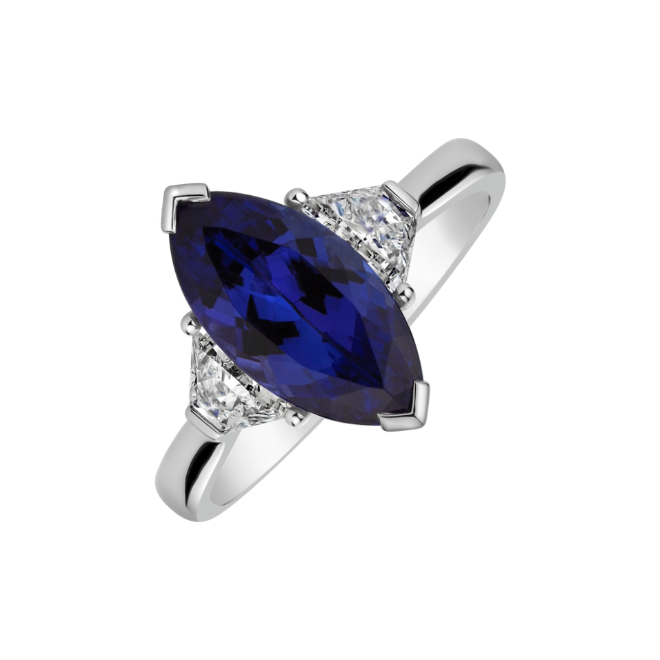 Diamond ring with Tanzanite Faline