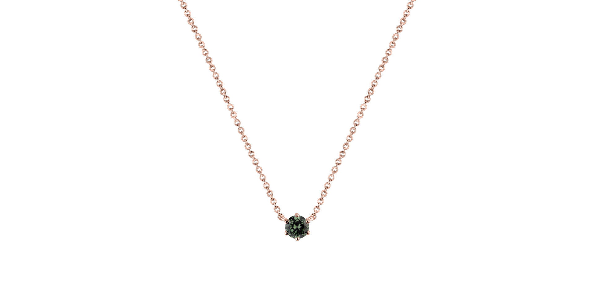 Necklace with green diamonds Essential Drop