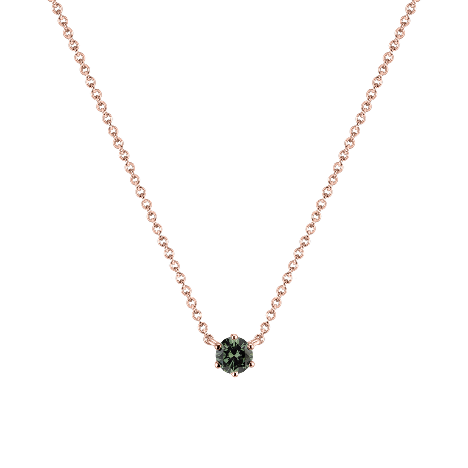 Necklace with green diamonds Essential Drop