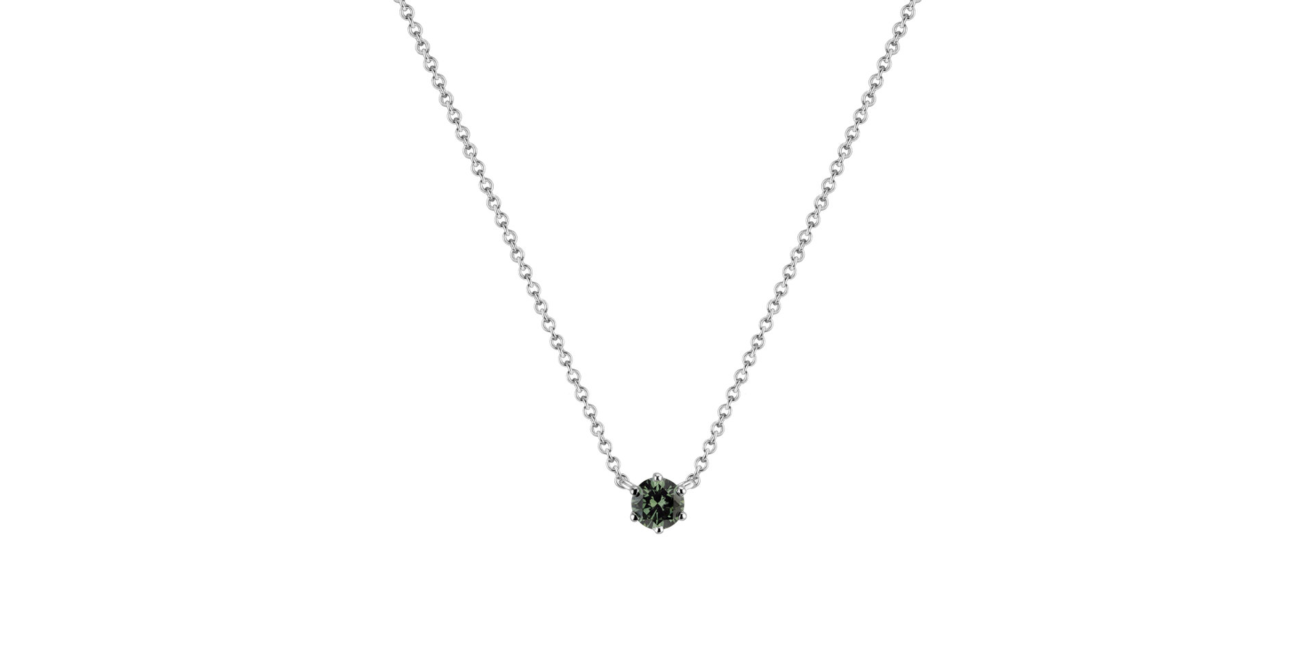 Necklace with green diamonds Essential Drop
