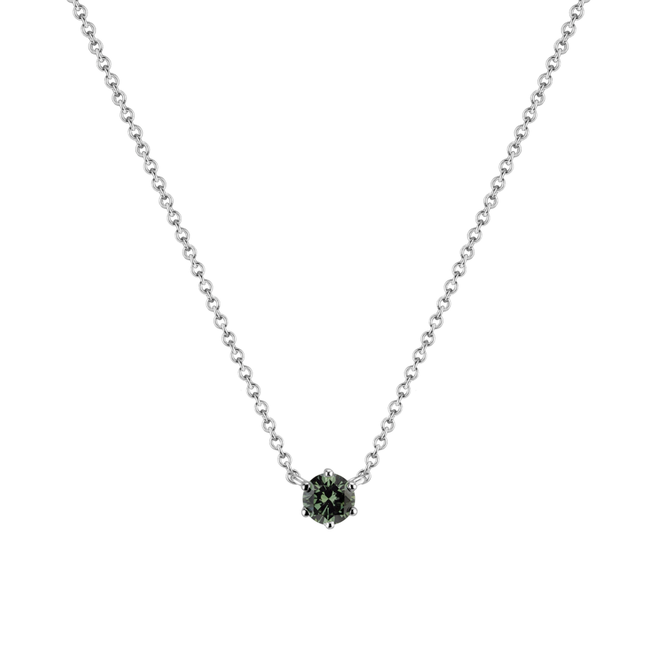 Necklace with green diamonds Essential Drop
