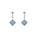 Diamond earrings with Aquamarine Aqua Rhombus2