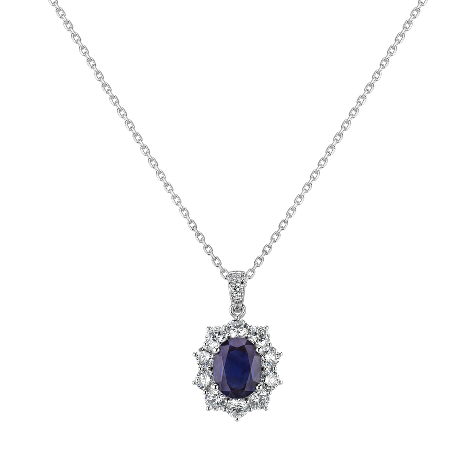 Diamond necklace with Sapphire Angelic Aura
