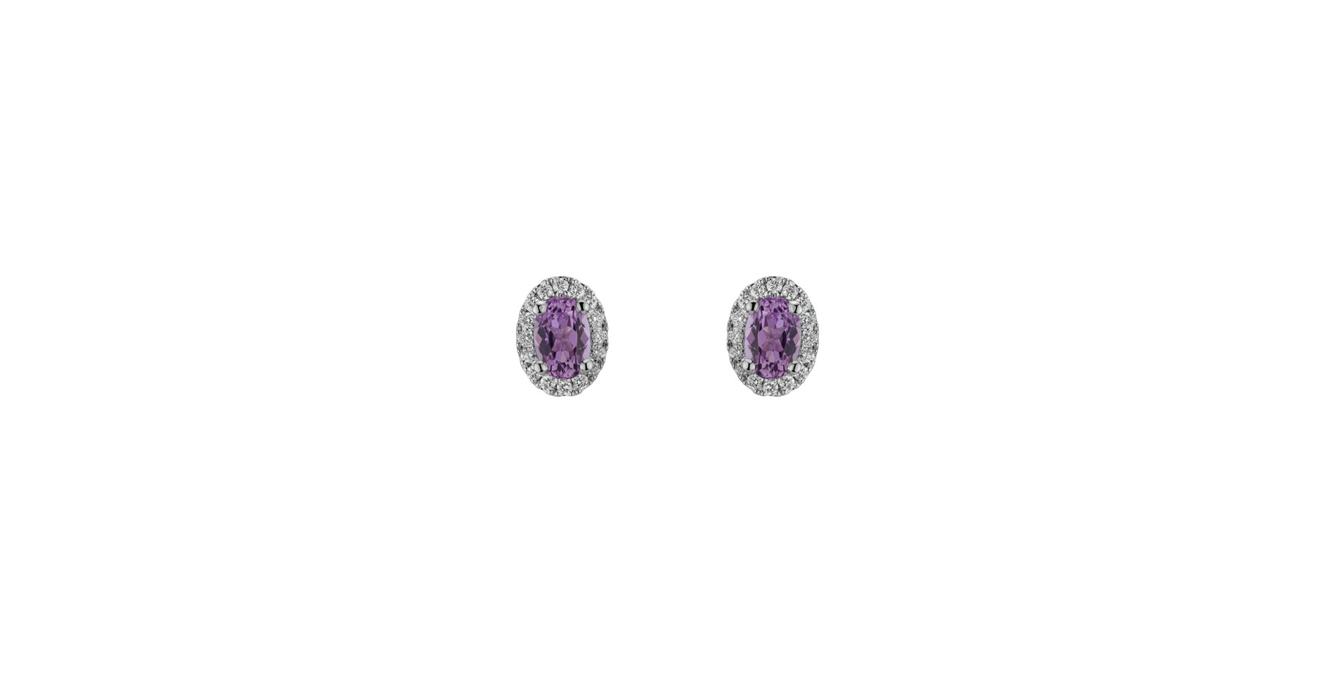 Diamond earrings with Kunzite Imperial Allegory