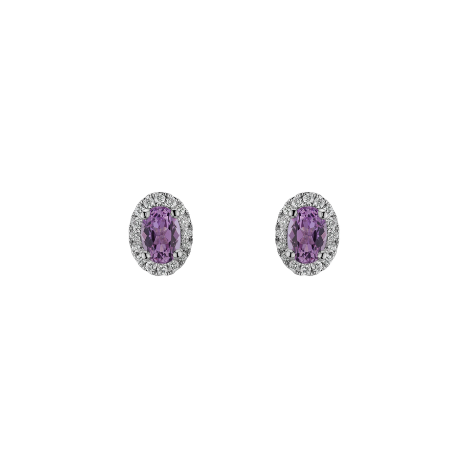 Diamond earrings with Kunzite Imperial Allegory