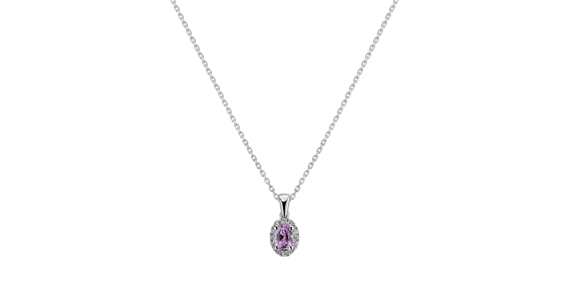 Diamond pendant with Kunzite Princess Essence