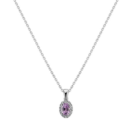 Diamond pendant with Kunzite Princess Essence