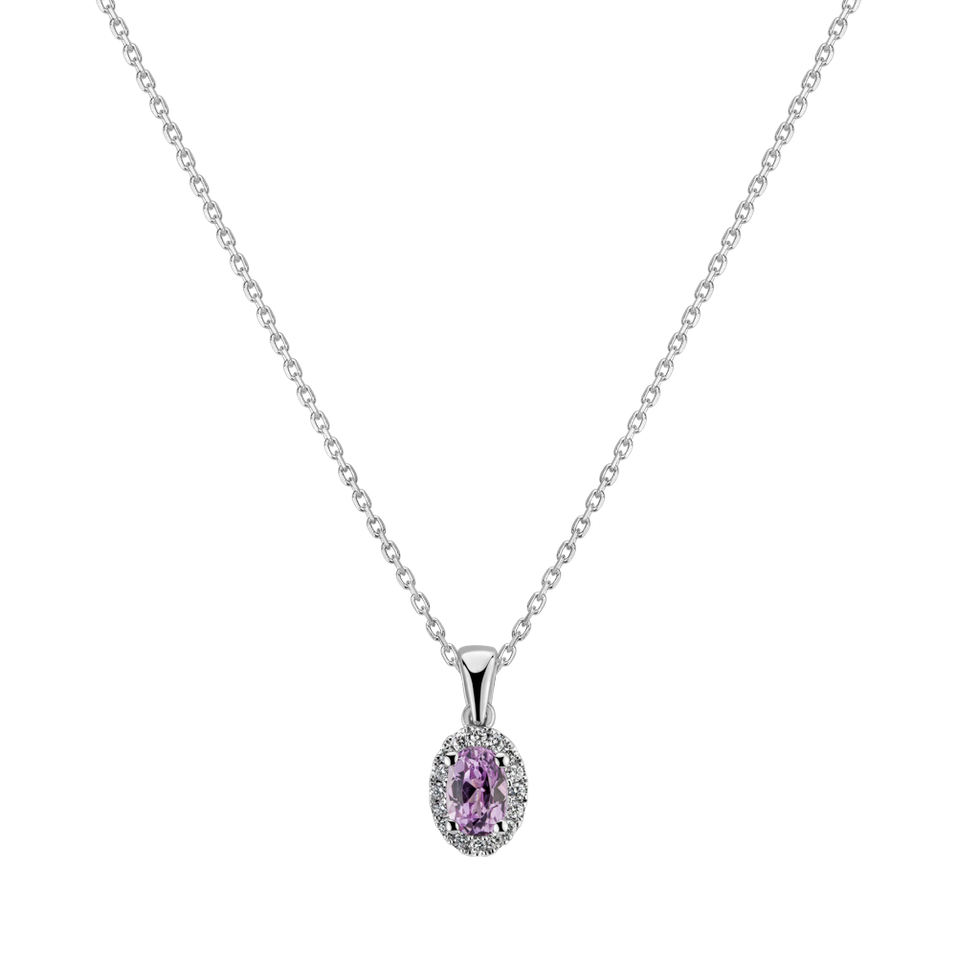 Diamond pendant with Kunzite Princess Essence