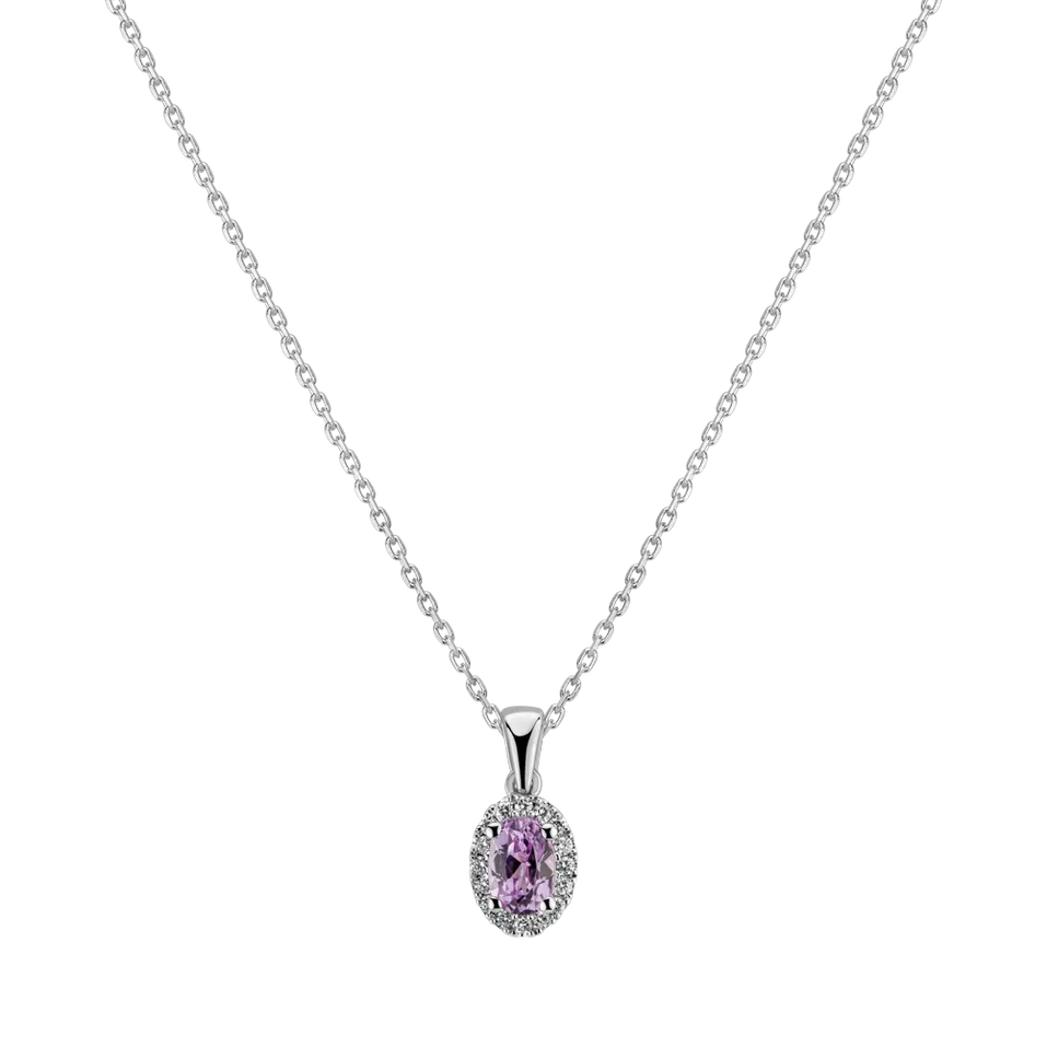 Diamond pendant with Kunzite Princess Essence