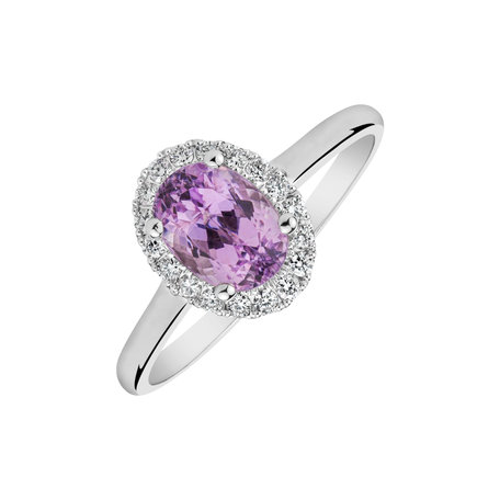 Diamond ring with Kunzite Glory Allegory