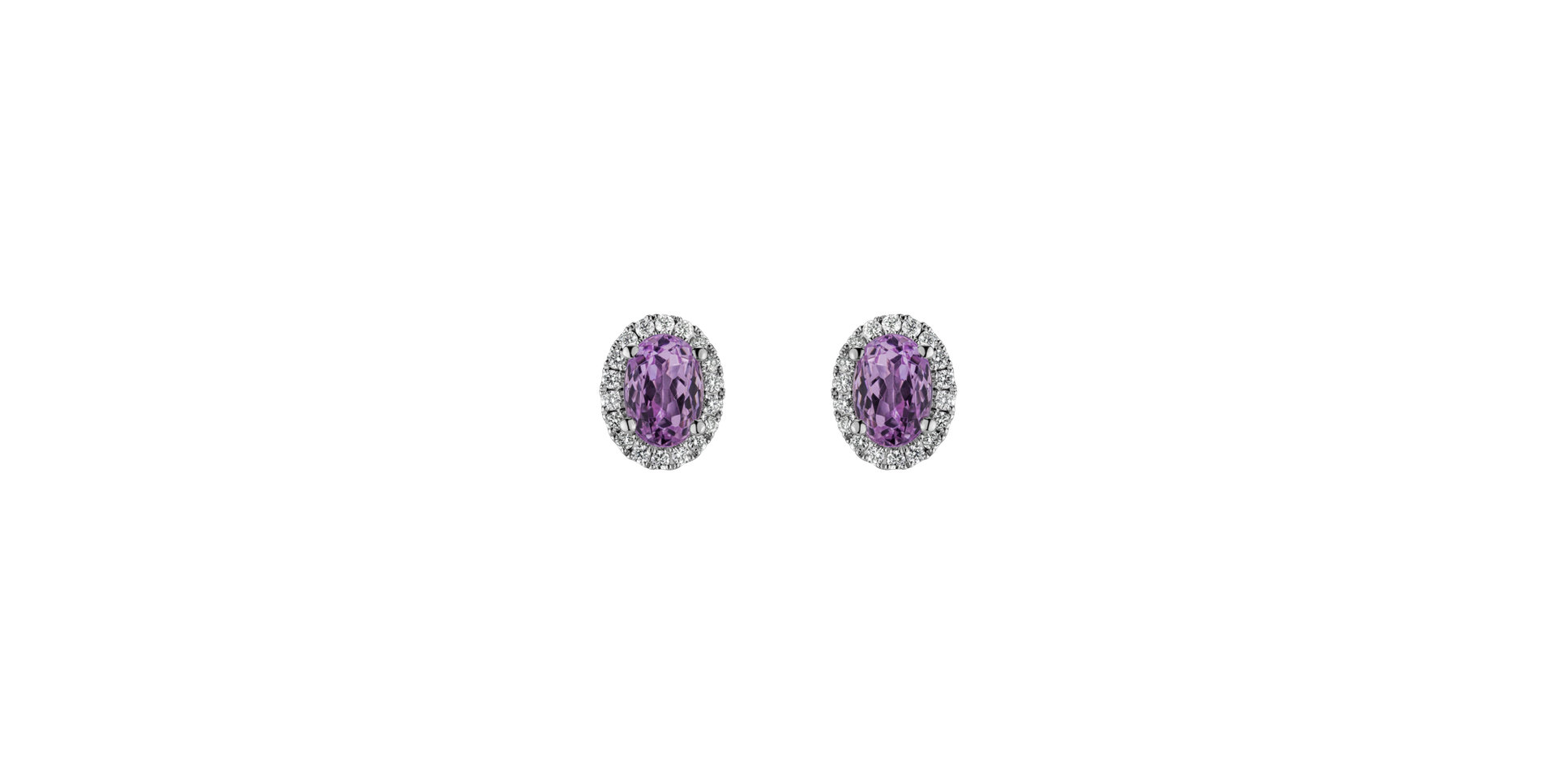 Diamond earrings with Kunzite Imperial Allegory