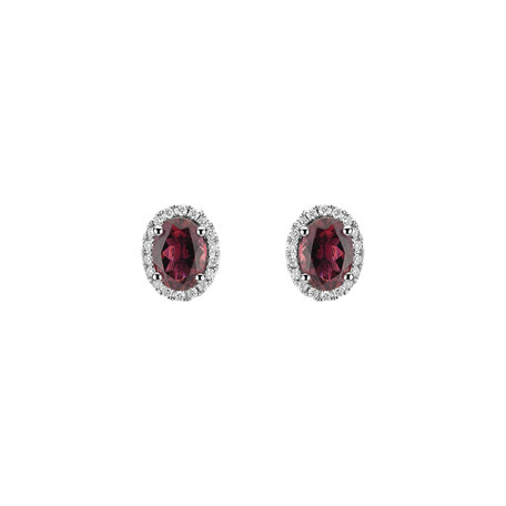 Diamond earrings with Tourmaline Imperial Allegory