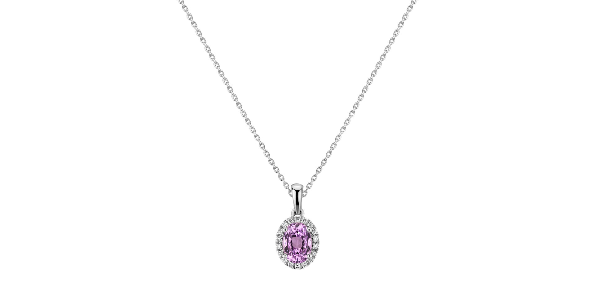 Diamond pendant with Kunzite Princess Essence