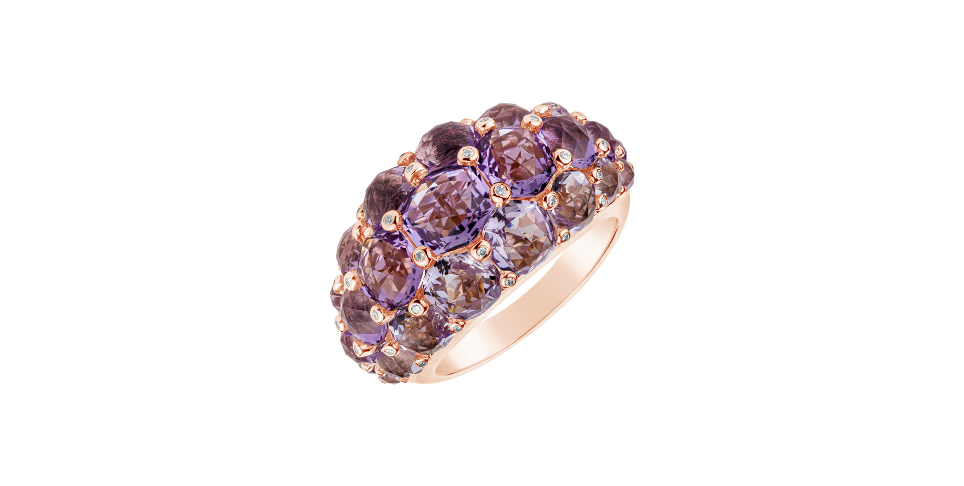 Diamond ring and Amethyst Shahryar