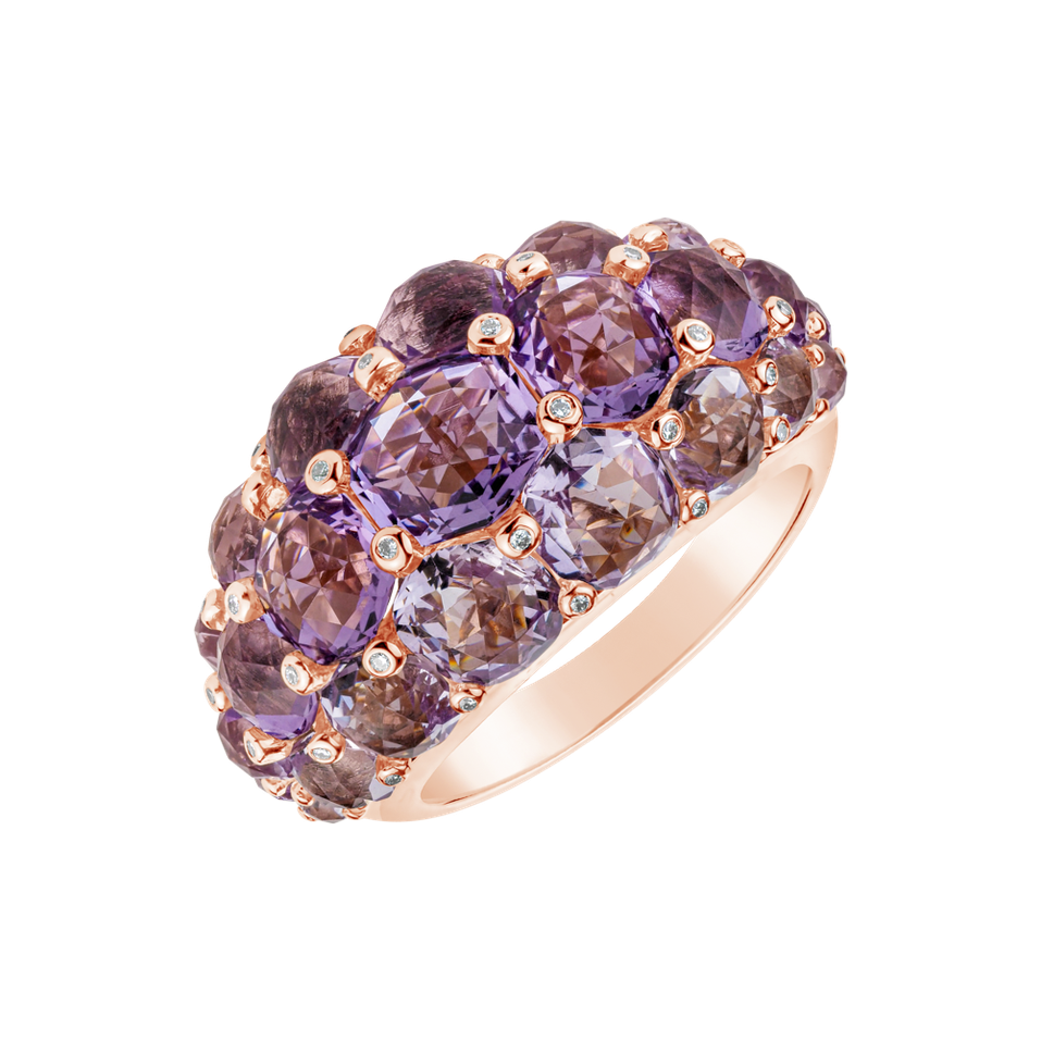 Diamond ring and Amethyst Shahryar