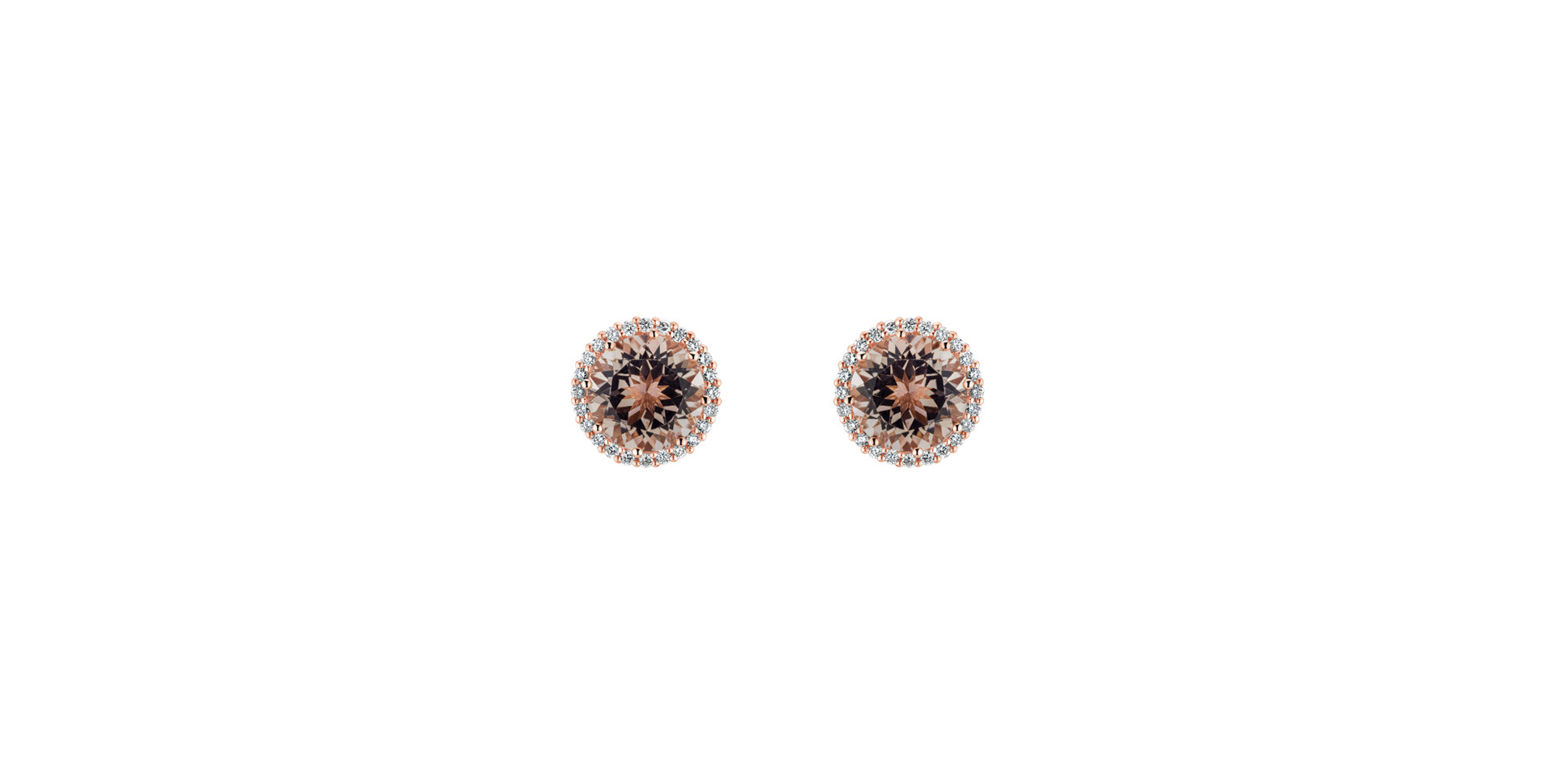 Diamond earrings with Morganite Cranston
