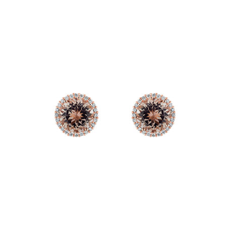 Diamond earrings with Morganite Cranston