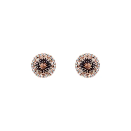 Diamond earrings with Morganite Cranston