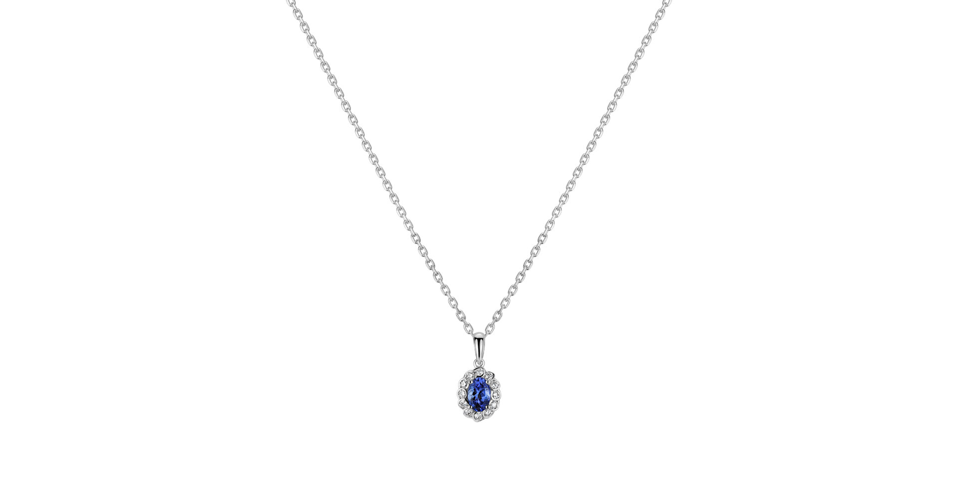 Diamond pendant with Tanzanite Glamour Princess