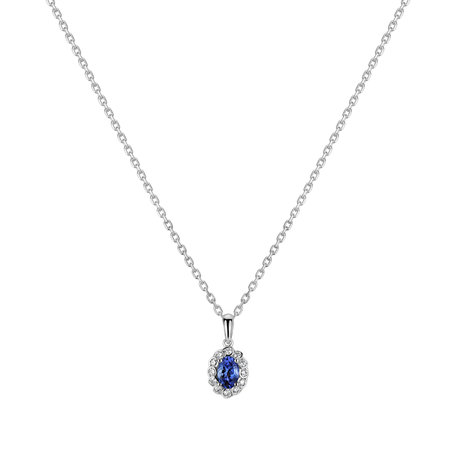 Diamond pendant with Tanzanite Glamour Princess