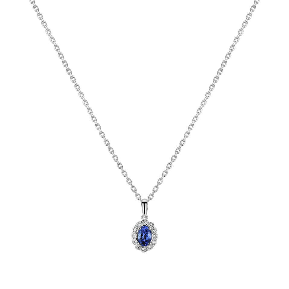 Diamond pendant with Tanzanite Glamour Princess