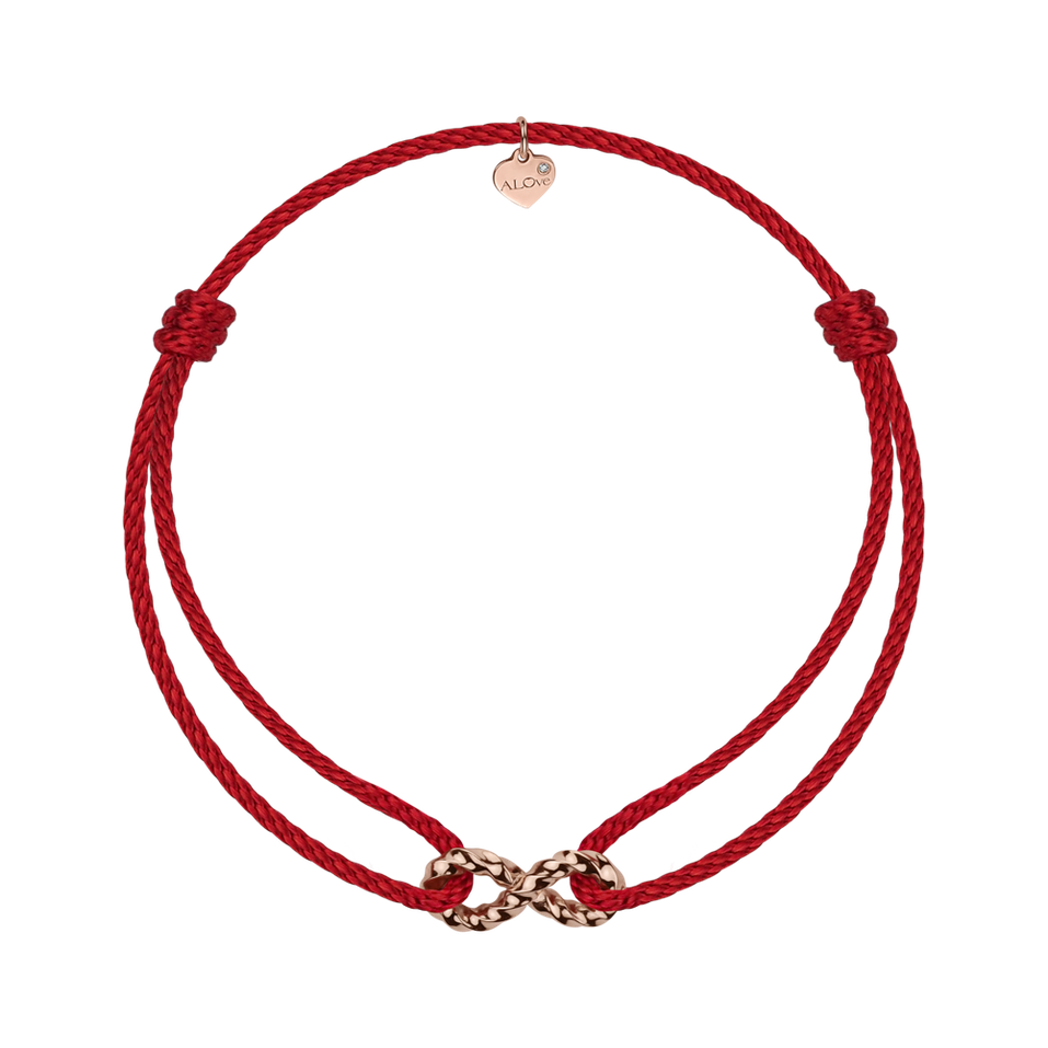 Diamond bracelet with cord Infinite life