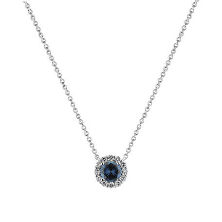 Necklace with blue and white diamonds Dream Sparkle