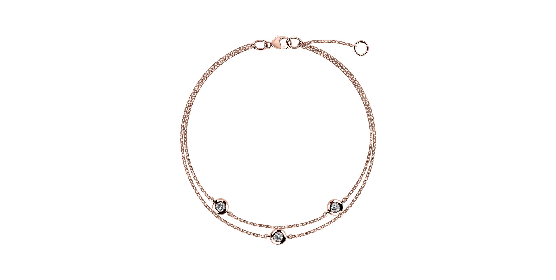 Bracelet with diamonds Triple Dots