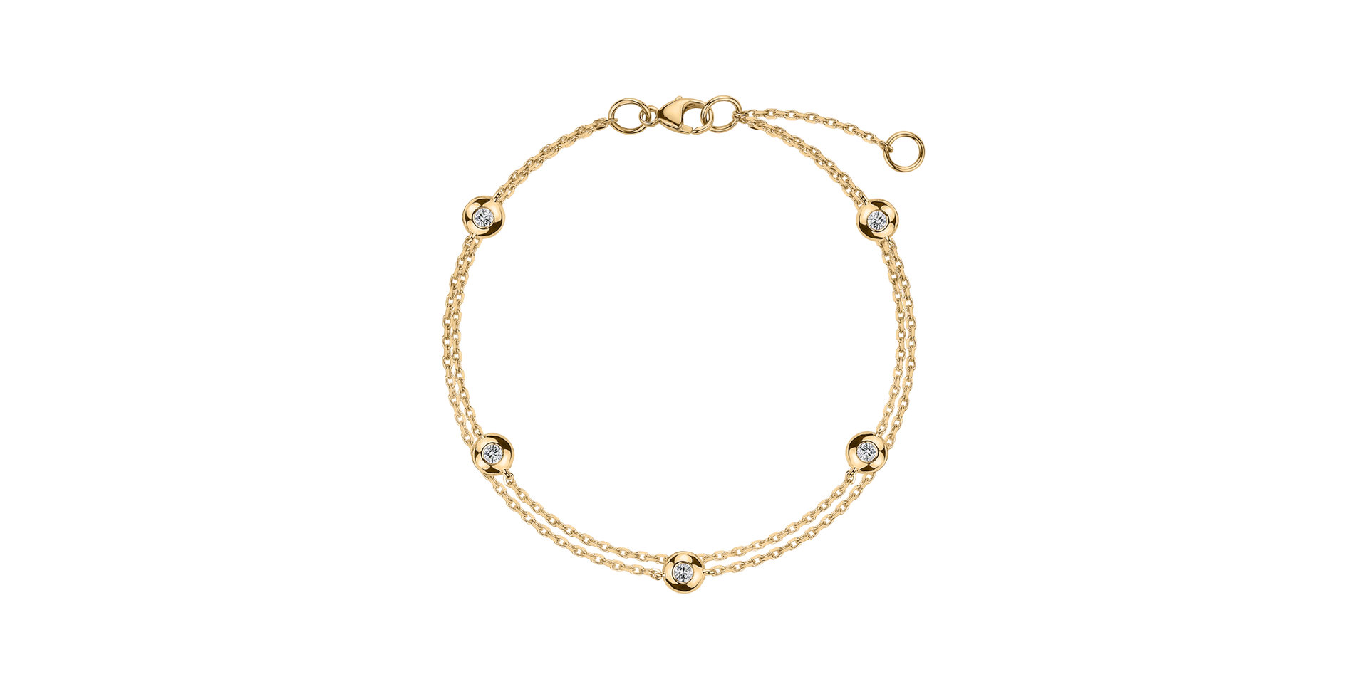 Bracelet with diamonds Five Dots