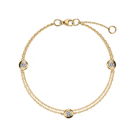 Bracelet with diamonds Triple Dots