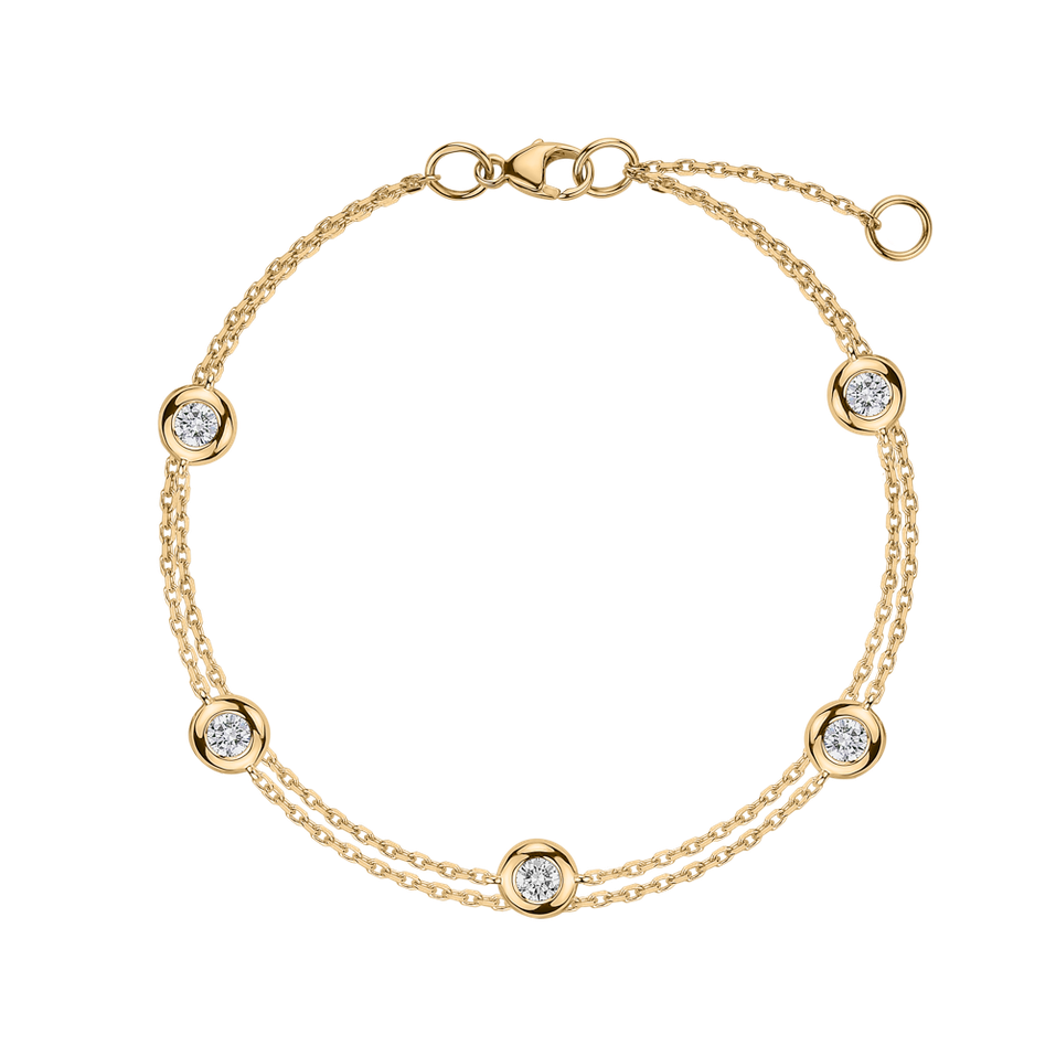 Bracelet with diamonds Five Dots