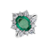 Diamond ring with Emerald Princess Gem2