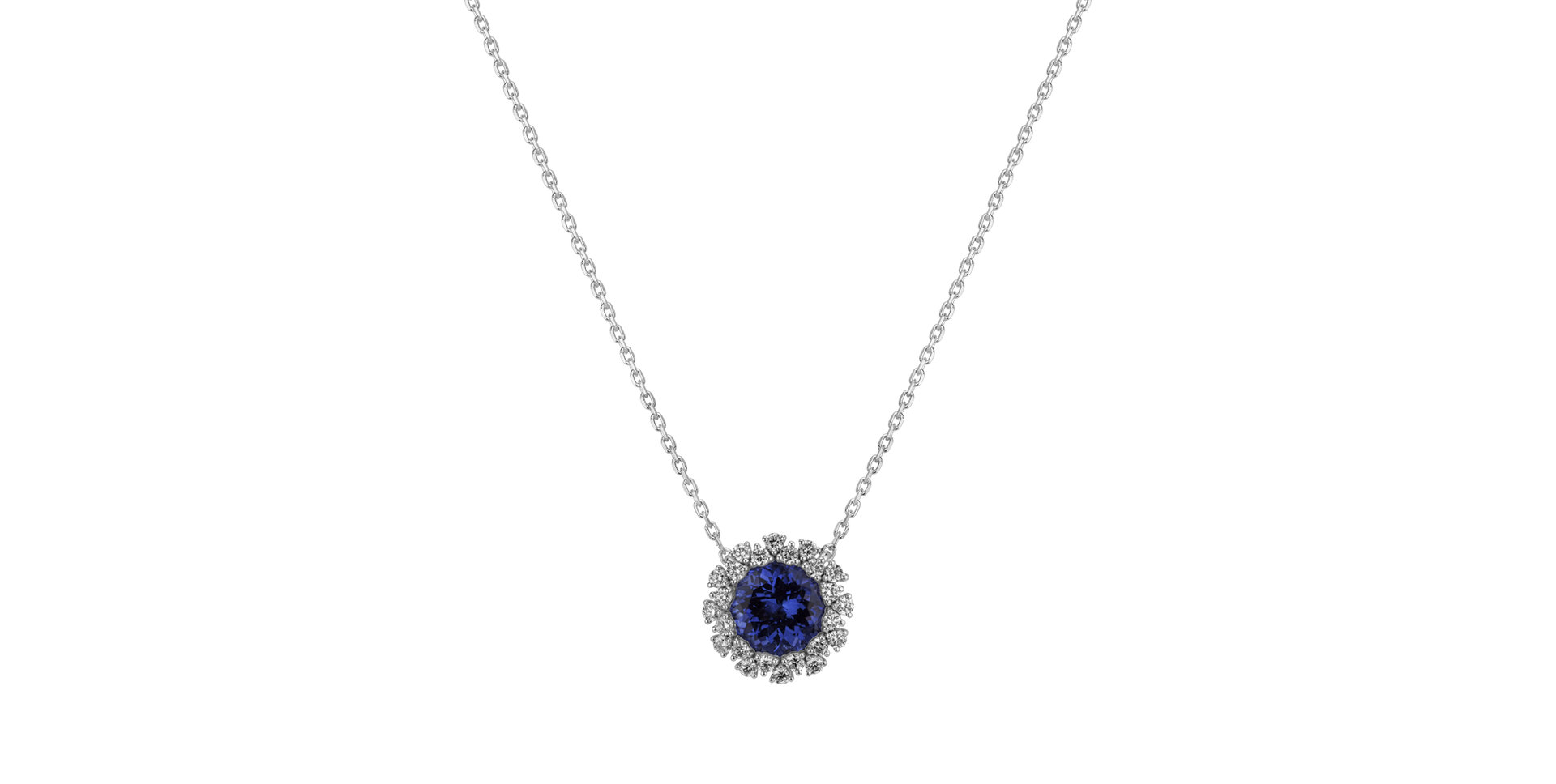 Diamond necklace with Tanzanite Sacred Monarchy