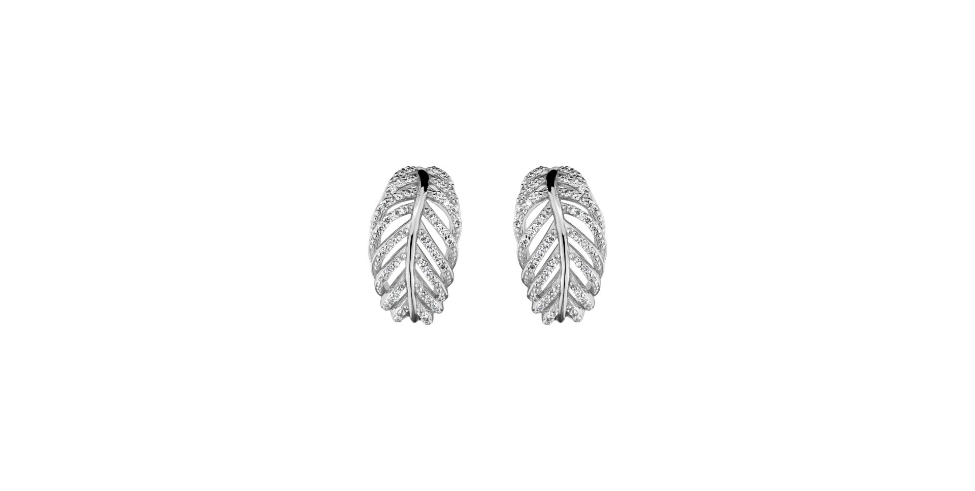 Diamond earrings Feather of Heaven