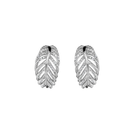 Diamond earrings Feather of Heaven