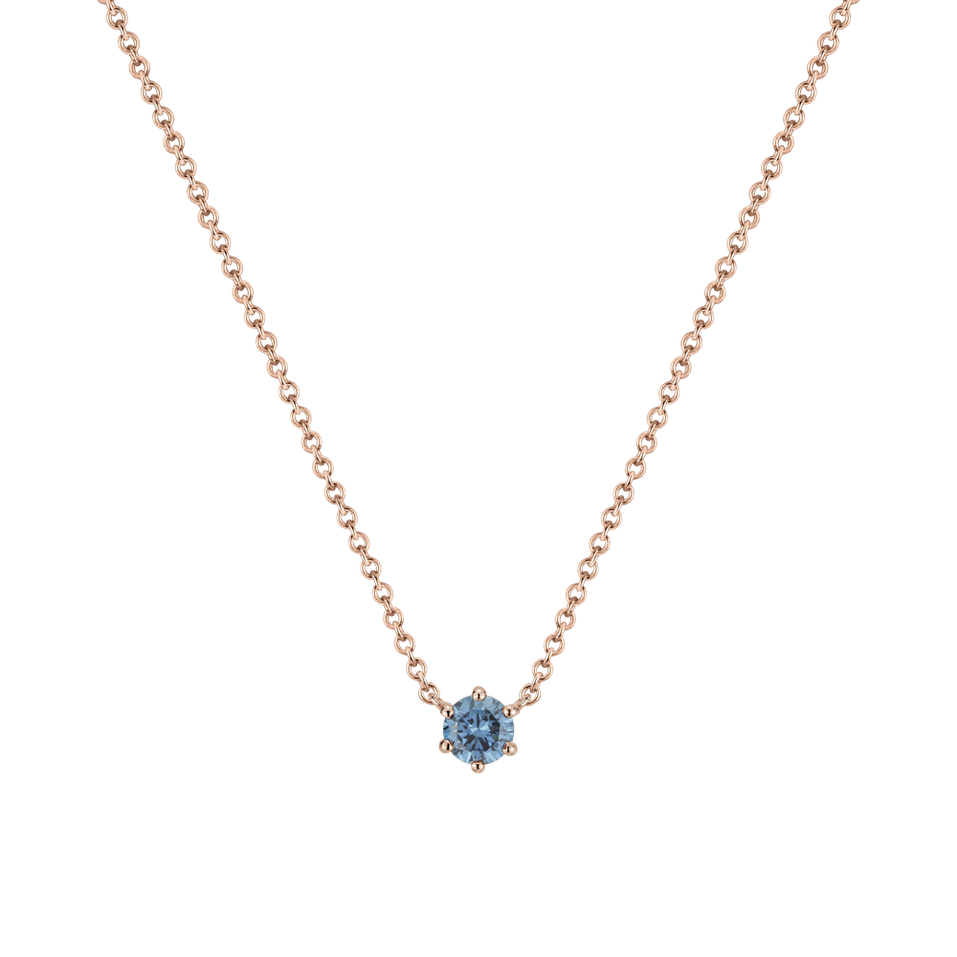 Necklace with blue diamonds Essential Drop