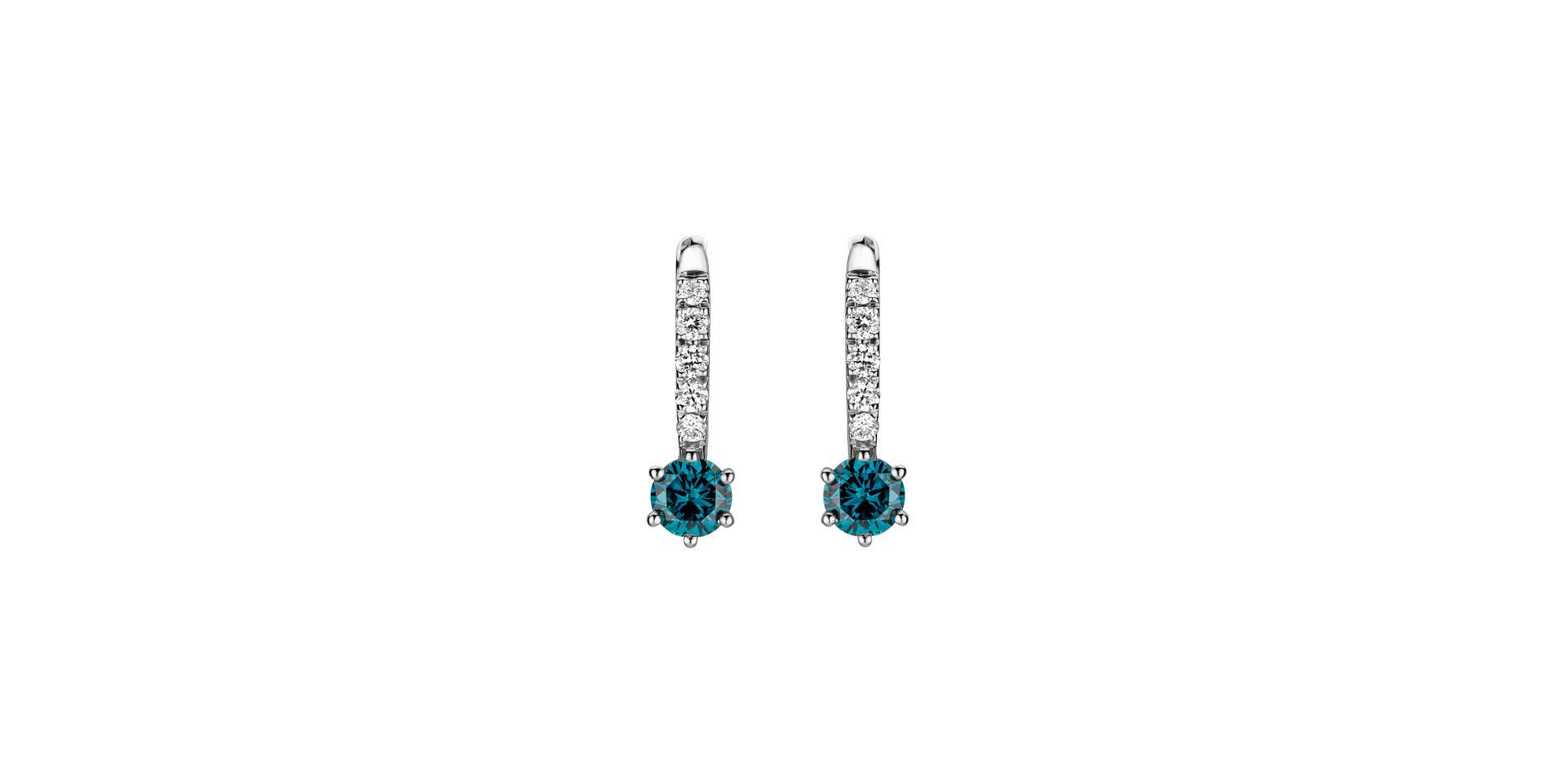 Earrings with blue and white diamonds Essential Glow