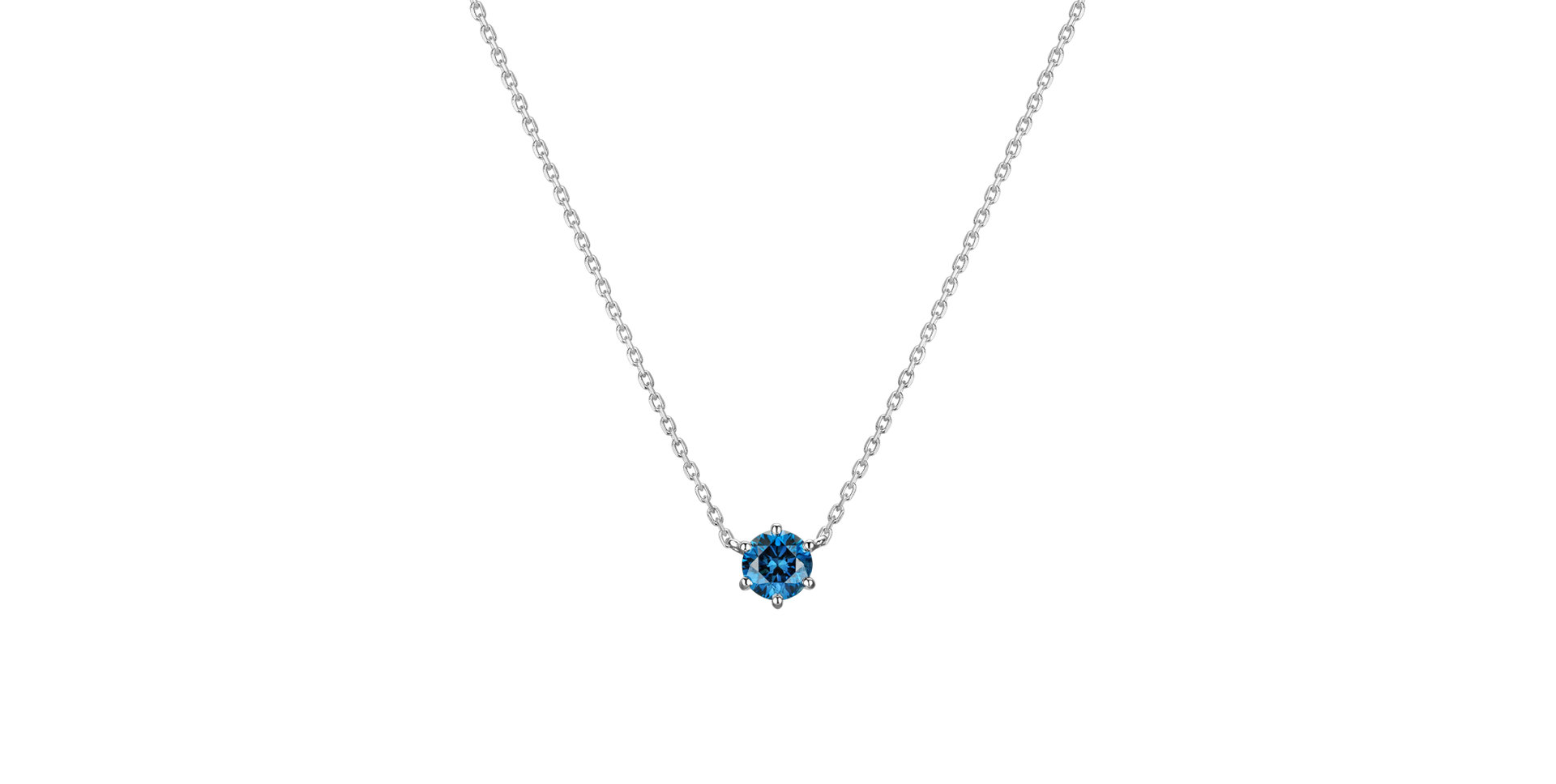 Necklace with blue diamonds Essential Drop