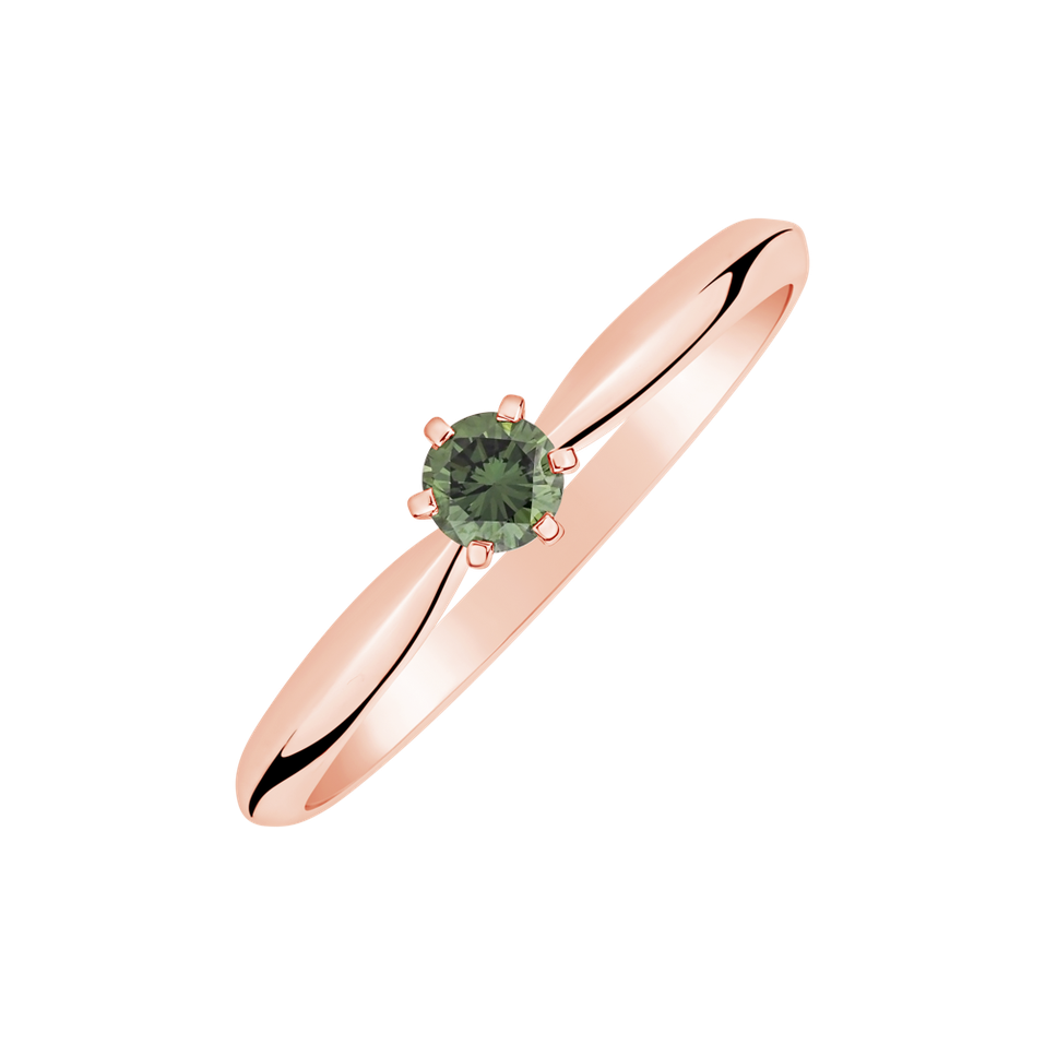 Ring with green diamonds Eternal Joy