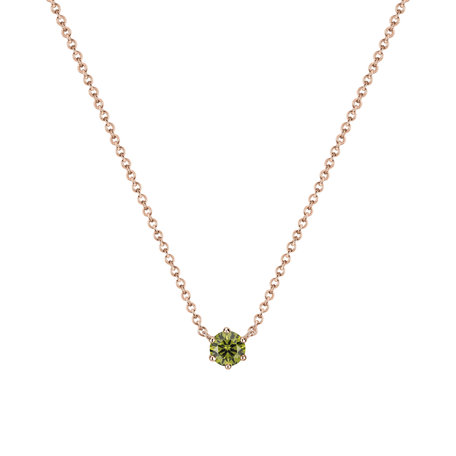 Necklace with green diamonds Essential Drop
