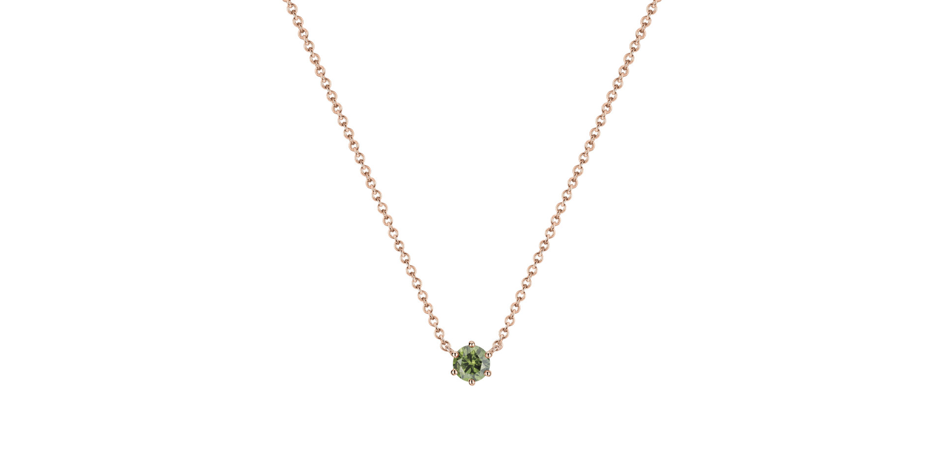 Necklace with green diamonds Essential Drop